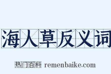 海人草反义词是什么意思的图片